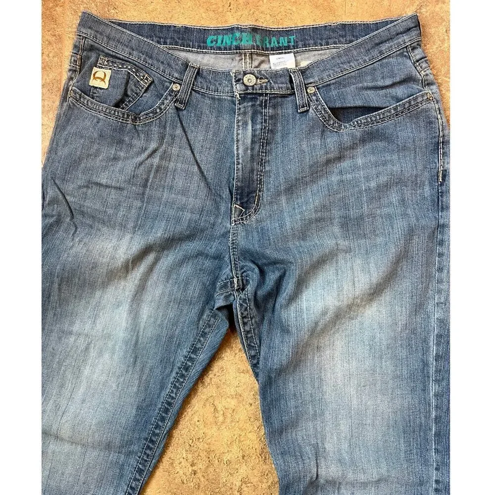 Cinch Grant Relaxed Fit Medium Stone, Men's size 38 x 32